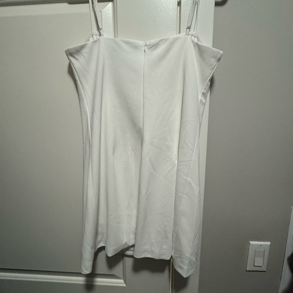 White Mini Bling Bow Dress - Picture 3 of 4